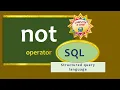 not operator in SQL learn SQL in 30 days 3k