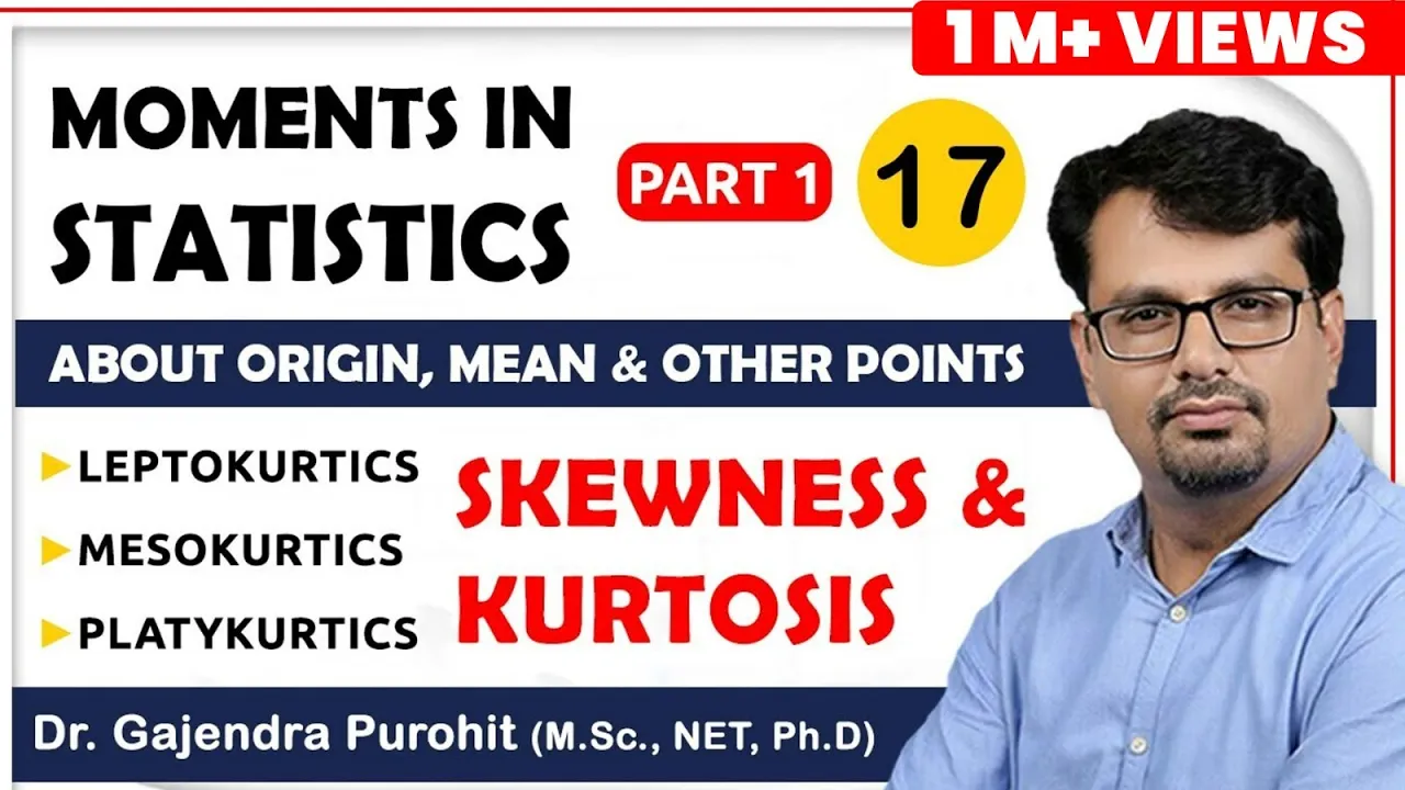 Skewness & Kurtosis | Moments | Leptokurtic, Mesokurtic, Platykurtic