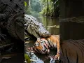 Download Lagu HARIMAU BERNASIP APES SAAT BERTEMU BUAYA DI TEPI RAWA#viralvideo #harimau #buayasungai