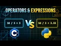Operators Expressions in C vs Python Variables Types Memory Speed
