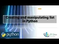 1 3 Creating lists in Python functions Tutorial course in data science and Statistical analysis