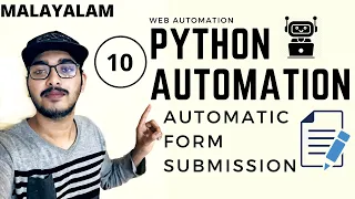 Python Malayalam Part 10 Automatic Form Submission using Python Python Selenium Web Automation