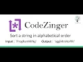 Sort a string in alphabetical order by Javascript without sort function