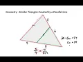 Geometry - Similar Triangles Created by a Parallel Line