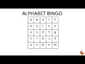 Alphabet Bingo Game English