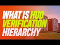 What is the HUD verification hierarchy How it is used to determine the credibility of individual