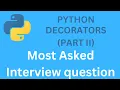 Decorators in python with parameters part 2 Hindi