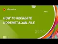 How to Recreate nodemeta xml File