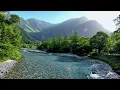 Beautiful Azusa River, Japan. Majestic Birdsong, Relaxing River Sound, ASMR