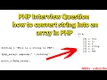 String into array in PHP