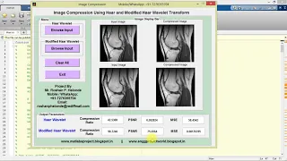 Matlab Project for Image Compression Using Modified Haar Wavelet Transform