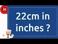 22cm in inches