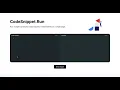 CodeSnippet Run - A JavaScript Code Snippet Runner Demo