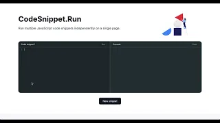 CodeSnippet Run - A JavaScript Code Snippet Runner Demo