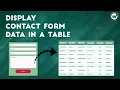 Display Contact form Data in Table How to show form data in WordPress Contact Form Tablesome