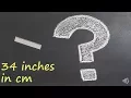 34 inches in cm