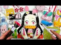 Paper diy Demon slayer Nezuko Blind bag - Skincare Makeup Outfit Nail Challenge Tutorial