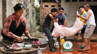 Butchering a 110KG Pig for the Whole Village | Cooking, Gardening & Rural Life in Vietnam