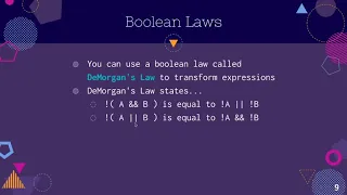 Boolean and While Loops Lecture