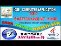 Exceptions Handling in Java HINDI ICSE by Java Matlab Ramji Sir