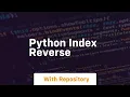 python index reverse