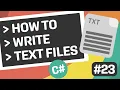 Learn C - Writing Text Files