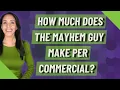 How much does the mayhem guy make per commercial