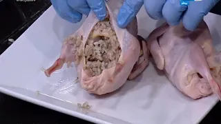 وداع ا لأكل المطاعم أسهل وأسرع طريقة لعمل السمان المحشي مع هالة فهمي 