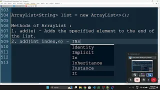 Java Class 24 ArrayList