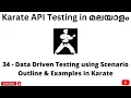 Data Driven Testing Scenario Outline REST API Testing Tutorials for Beginners Malayalam