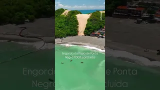 Engorda da Praia de Ponta Negra em chega a 100 de conclusao