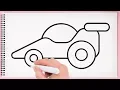 Download Lagu How to Draw a Toy Car Step by Step for Kids Learn Drawing Very Easy and Simple