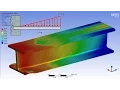 ANSYS 17 0 Tutorial - Non Linear Plastic Deformation I-Beam