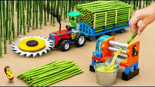 Top Most Creative DIY Mini Tractor Sugarcane Harvester 🌾Mini Juice Press Machine | HP Mini