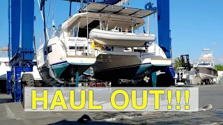 Haul Out of our Leopard 45 Sailing Catamaran E41