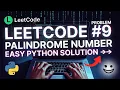 LeetCode 9 Palindrome Number Easy Python Solution Explained Step-by-Step Untitled design
