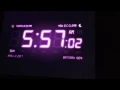 Timelapse digital clock after sunrise