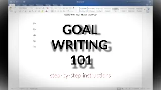 Occupational Therapy FEAST goal writing method