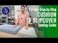 DIY Slipcover for Cushions No-Zipper - Easy to Make Removable for Cleaning