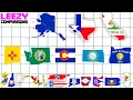 U S States and Territories Size Comparison LeeZY Comparisons