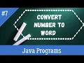 Write a Program to Convert Number to Word in Java