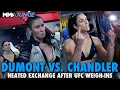 Norma Dumont Chelsea Chandler Restrained Backstage After UFC on ESPN 49 Faceoff