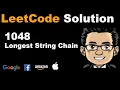1048 Longest String Chain Dynamic Programming Javascript