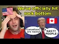 American Reacts to Trump Calling Canadians Nasty People