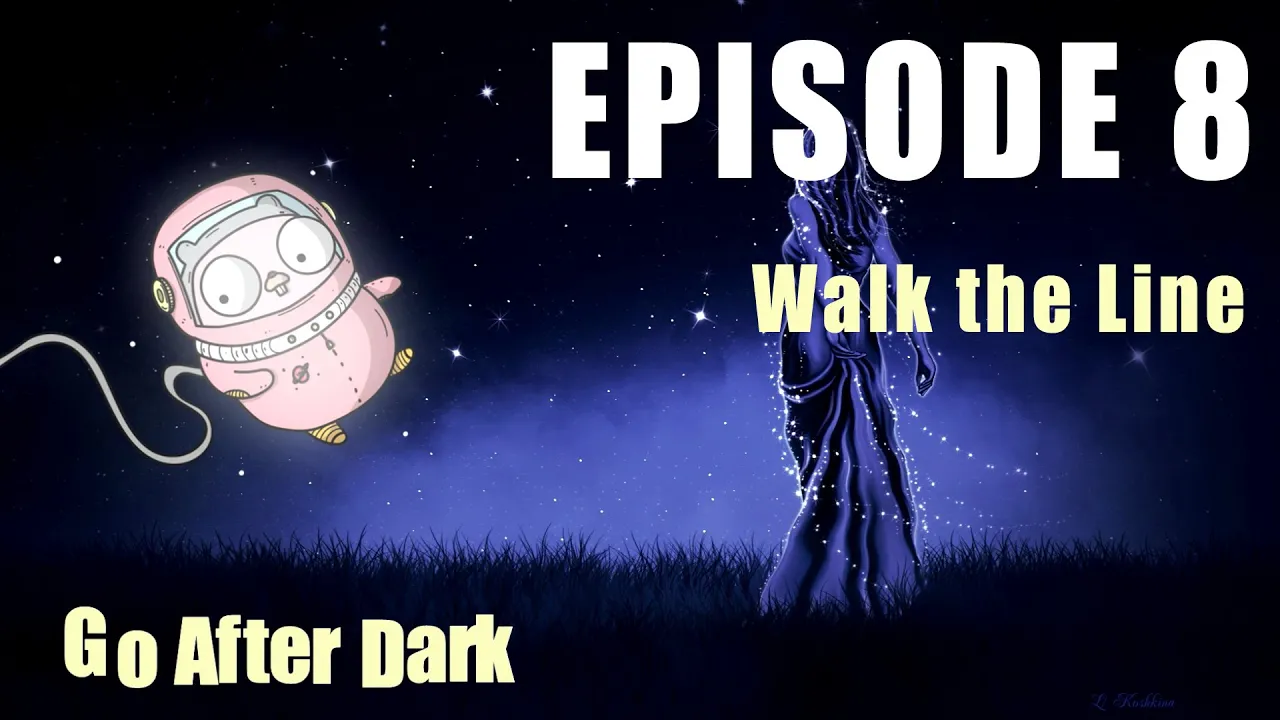 GO AFTER DARK ep 8:  Walk the line (Antialiased 3D Wireframe)