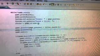 Java Game Programming HangMan
