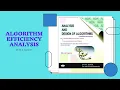 Algorithm Efficiency Analysis Tutorial-2 Dr M A Jayaram