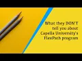 13 things they DON T tell you about Capella BSN MSN FlexPath programs