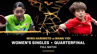 FULL MATCH | Miwa Harimoto vs Wang Yidi | WS QF | #ChinaSmash 2026