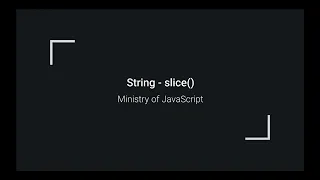 JavaScript String - slice